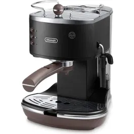Delonghi ECOV311BK - Machine à expresso 15 bars avec porte filtre Crema, utilisant café moulu ou dosettes ESE, 2 en 1, Noir - Icona Vintage