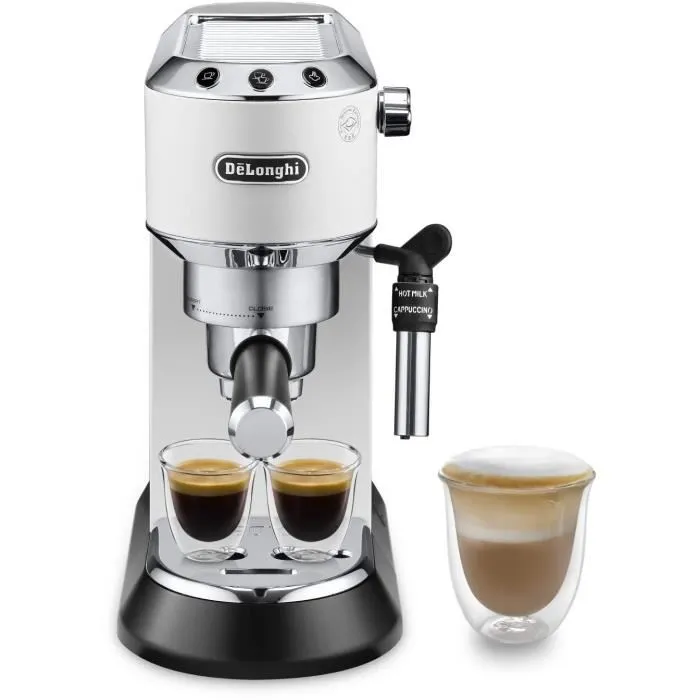 De'Longhi EC685.W Machine à café portafiltre espresso Dedica Style - Blanc