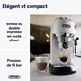 De'Longhi EC685.W Machine à café portafiltre espresso Dedica Style - Blanc