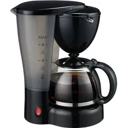 HTC EQUIPEMENTS Cafetière 24V 5/6 tasses 250W pour véhicule - Filtre pivotant lavable, niveau d'eau visible et cordon allume-cigare