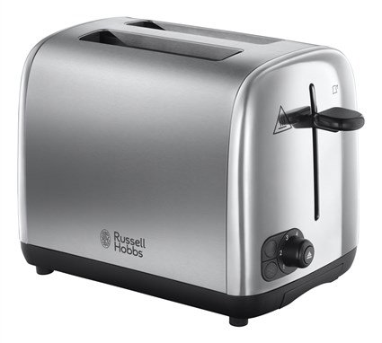 Russell Hobbs 24080-56 Tostador Adventure - Tostador de Acero Inoxidable con Ranuras Extrawide, Función Pan Congelado y Bandeja Recogemigas Extraíble - Ajuste de Tueste Variable