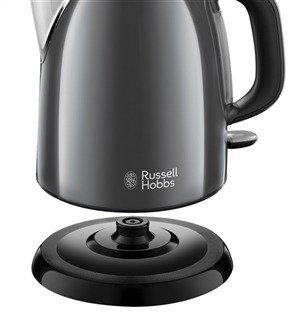 Russell Hobbs 24993-70 Mini Bouilloire Colours Plus+ Gris 1L - Design élégant, économie d'énergie jusqu'à 66%