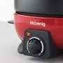 H.Koenig ALP1800 Appareil à fondue 6 personnes, 2 litres, thermostat réglable 25-190°C, 800W, rouge/noir