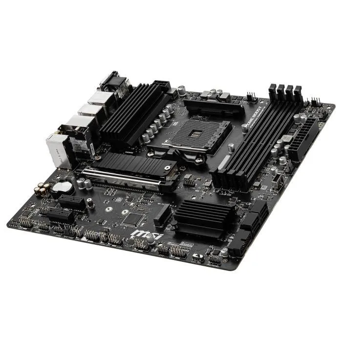 MSI Carte mère B550M PRO-VDH WiFi, Socket AM4, AMD B550, Micro-ATX, 4x slots DDR4, 2x M.2, USB 3.2, HDMI, DisplayPort, Réseau 2.5G, WiFi 6, Bluetooth MSI Carte mère B550M PRO-VDH WiFi, Socket AM4, AMD B550, Micro-ATX, 4x slots DDR4, 2x M.2, USB 3.2, HDMI, DisplayPort, Réseau 2.5G, WiFi 6, Bluetooth