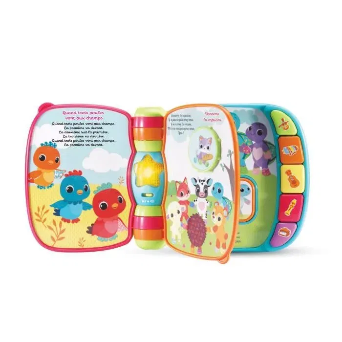 Vtech Baby Super Livre Enchanté des Baby Loulous Bleu - Livre Interactif Éveil Bébé 6 à 36 Mois