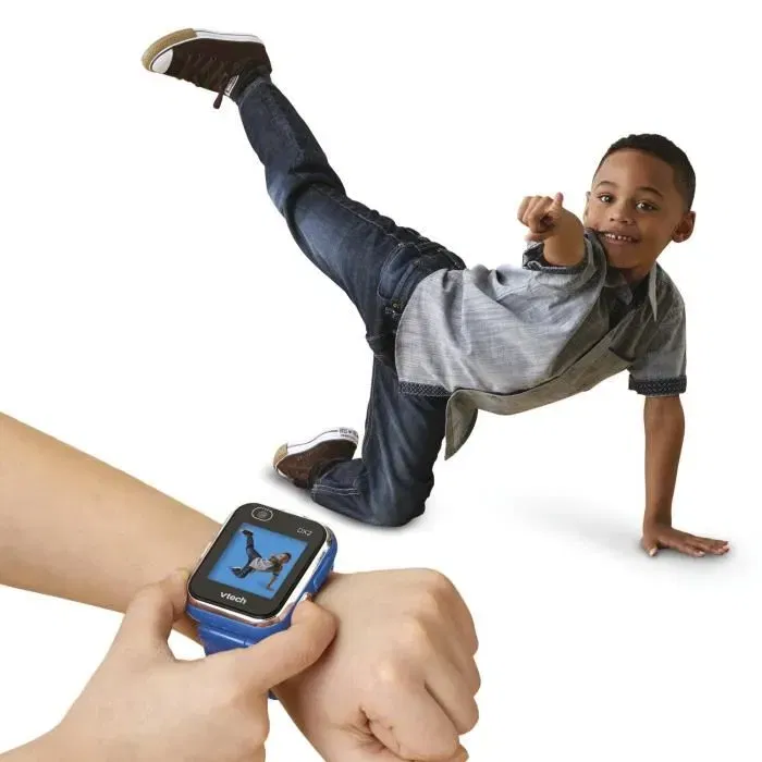VTech - Kidizoom Smartwatch Connect DX2 Bleue - Montre connectée enfant avec photo, vidéo, jeux et podomètre - Langue française