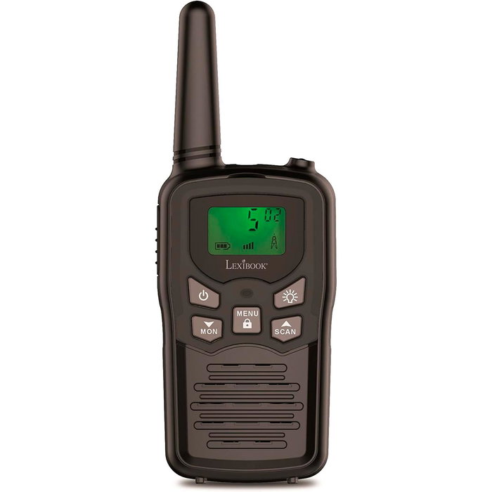 LEXIBOOK Walkie-Talkies Numériques Tw58 - Portée Jusqu'à 8 km, 8 Canaux, Son Numérique, Réduction du Bruit, Lampe Torche - Pour Enfants à Partir de 3 Ans
