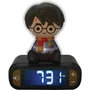 Lexibook Réveil Veilleuse Digital Sonore 3D Harry Potter, Écran LCD avec Rétro-éclairage, Alarme à Sonneries Magiques, Noir - Pour Enfant