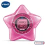 VTECH KidiMagic Starlight Rose - Réveil magique pour enfant 6-12 ans, langue française - Projection heure, étoile lumineuse, horloge parlante, radio, enceinte MP3, jeux
