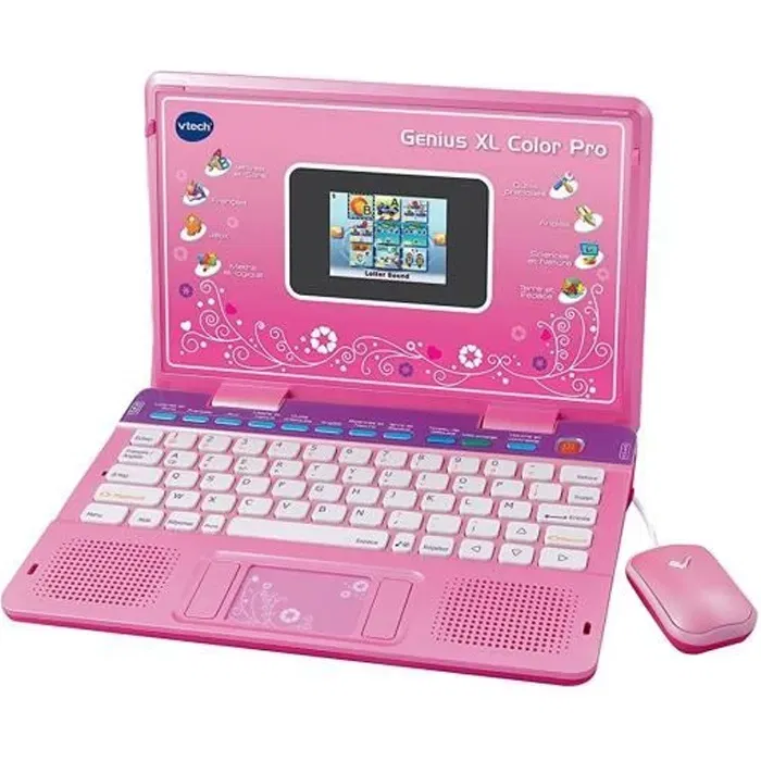 Vtech Genius XL Color Pro - Ordinateur éducatif bilingue français pour enfants 6-11 ans - Écran couleur haute définition avec 90 activités Vtech Genius XL Color Pro - Ordinateur éducatif bilingue français pour enfants 6-11 ans - Écran couleur haute définition avec 90 activités