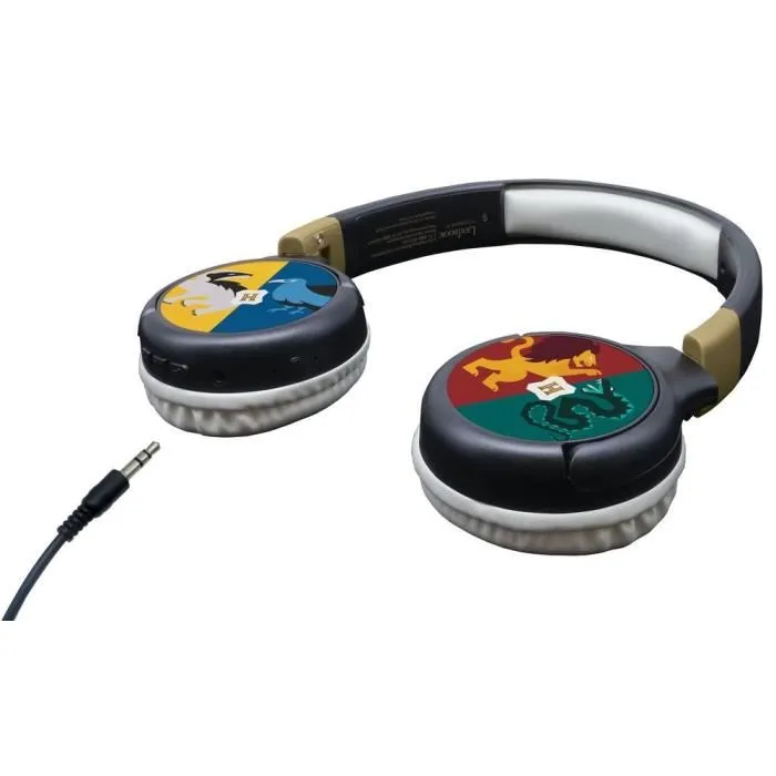 Lexibook - Casque Audio Enfants HARRY POTTER 2 en 1 Bluetooth et Filaire, Confortable et Pliable, Limiteur de Volume, Autonomie 12h