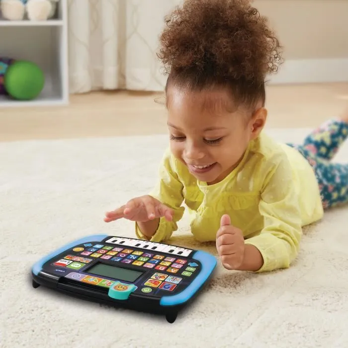 VTECH P'tit Genius Magic Light - Tablette éducative lumineuse pour enfants à partir de 2 ans - Apprentissage et découverte en français - Noir et Bleu