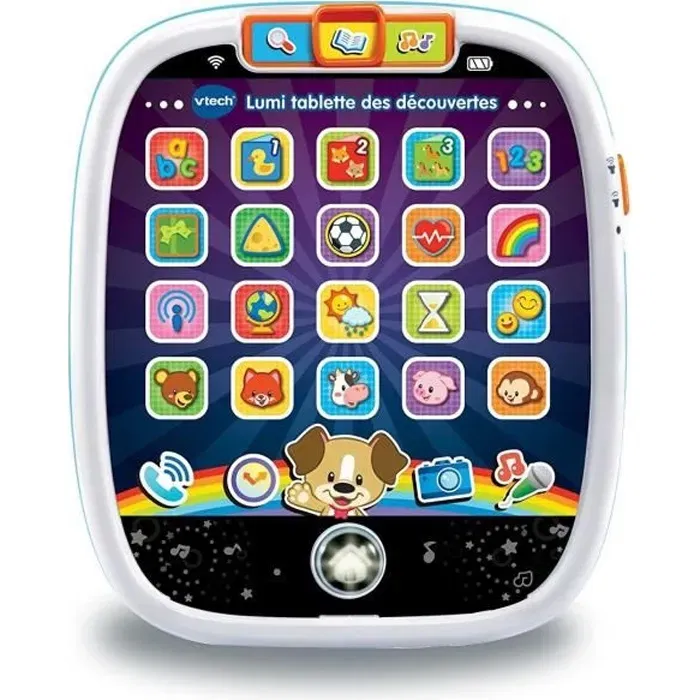 VTECH BABY Tablette Lumi des Découvertes Blanche - Jouet tactile et lumineux avec 25 touches pour l'éveil des bébés de 9 à 36 mois VTECH BABY Tablette Lumi des Découvertes Blanche - Jouet tactile et lumineux avec 25 touches pour l'éveil des bébés de 9 à 36 mois