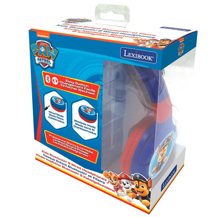 LEXIBOOK Auriculares Inalámbricos Paw Patrol Hpbt010Pa - Casque Audio Enfants 3 ans+ avec Bluetooth 5.0, Micro et Câble Jack Détachable LEXIBOOK Auriculares Inalámbricos Paw Patrol Hpbt010Pa - Casque Audio Enfants 3 ans+ avec Bluetooth 5.0, Micro et Câble Jack Détachable