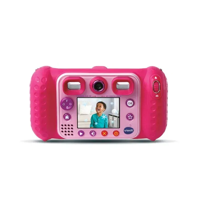 Appareil Photo Enfant VTech Kidizoom Duo DX Rose - 75 Filtres Dynamiques - 5 Jeux en Réalité Augmentée