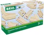 BRIO Coffret d'Extension Rails 33402 - 16 Pièces en Bois de Hêtre pour Circuit de Train - Enfant dès 3 Ans