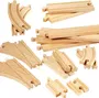 BRIO Coffret d'Extension Rails 33402 - 16 Pièces en Bois de Hêtre pour Circuit de Train - Enfant dès 3 Ans