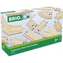 BRIO Coffret d'Extension Rails 33402 - 16 Pièces en Bois de Hêtre pour Circuit de Train - Enfant dès 3 Ans