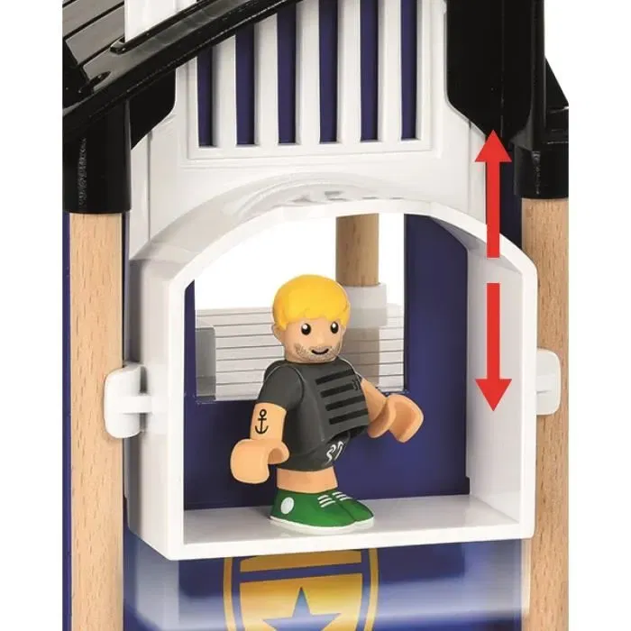 Ravensburger - Brio World - Commissariat de Police avec son et lumière - Accessoire pour circuit de train en bois - Âge 3 ans - Réf. 33813