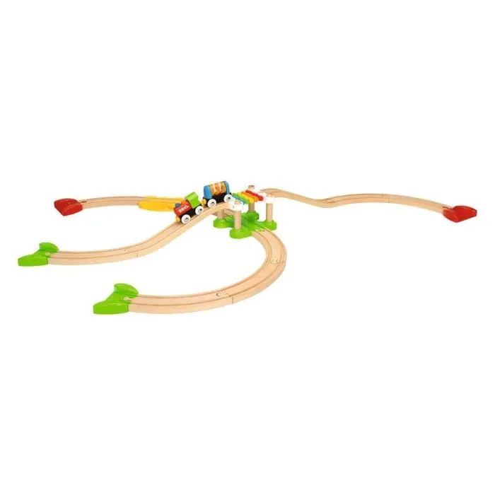 BRIO Mon Premier Circuit de Découverte - Circuit de Train en Bois 18 Pièces - Jeu d'Éveil dès 18 Mois