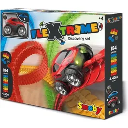 Smoby FleXtreme Set Découverte - Circuit de voiture 4.40 m de long avec véhicule