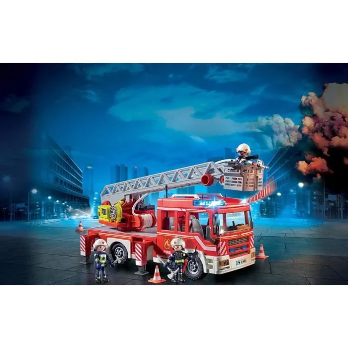 Playmobil 9463 Camion de pompiers avec échelle pivotante - Jouet City Action pour enfants dès 4 ans (89 pièces)