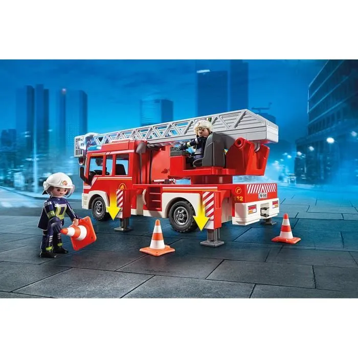Playmobil 9463 Camion de pompiers avec échelle pivotante - Jouet City Action pour enfants dès 4 ans (89 pièces)