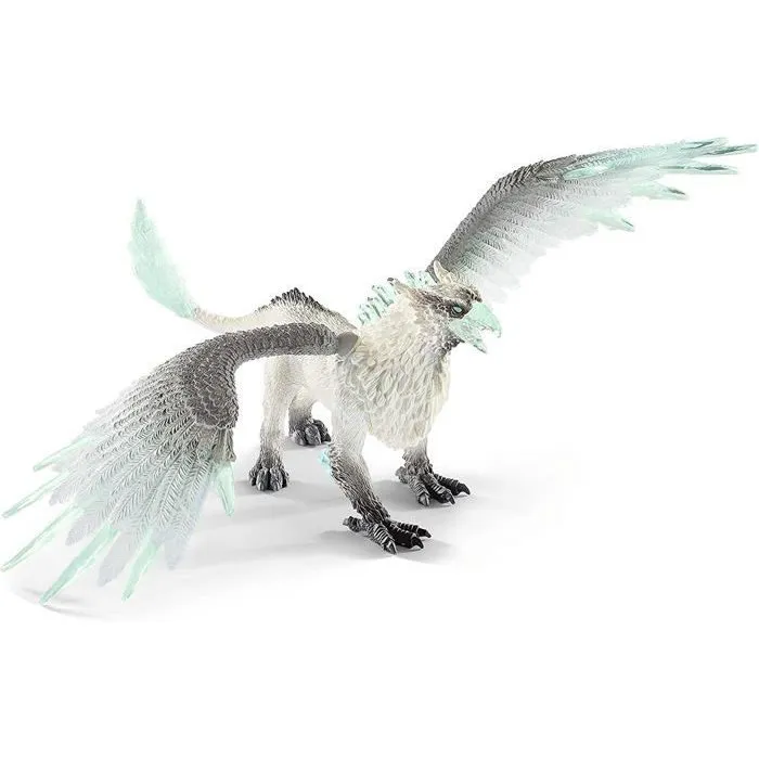Schleich 70143 Figurine Griffon de Glace ELDRADOR, Jouet d'Action Réaliste aux Ailes Mobiles, Cadeau pour Enfants dès 7 Ans