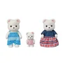 Sylvanian Families Famille Ours Polaire 5396 - Figurines articulées habillées (3 pièces) pour enfants à partir de 3 ans