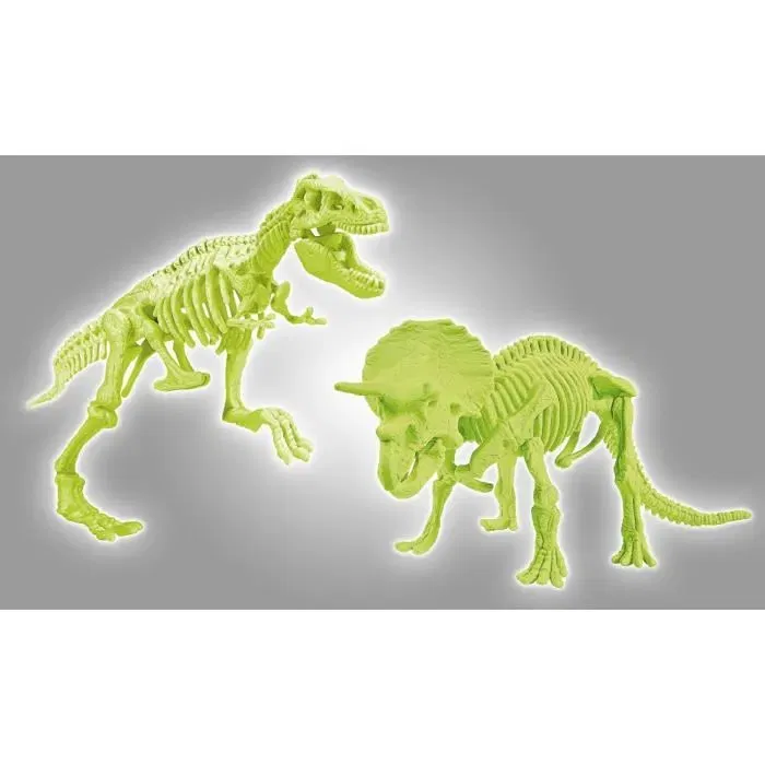 Clementoni Science & Jeu Archéo Ludic - Kit de Fouilles Fossiles T-Rex et Tricératops - Jeu Éducatif Archéologie - À Partir de 8 Ans