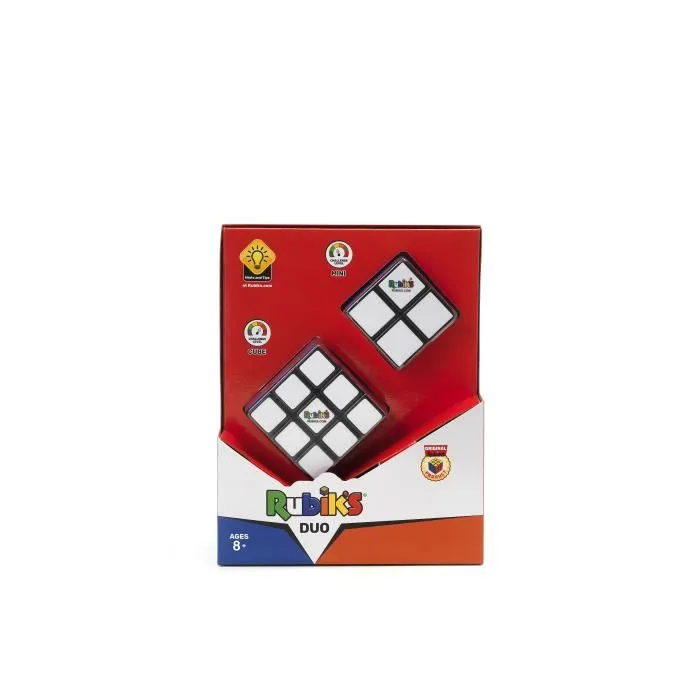 Rubik's - Coffret Duo Rubik's Cube 3x3 et 2x2 avec Méthodes de Résolution - Jeu Casse-Tête pour Enfants (à partir de 8 ans) et Adultes