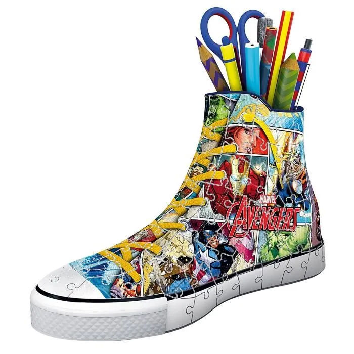 Ravensburger - Puzzle 3D Pot à Crayons Sneaker Avengers - 108 Pièces - À Partir de 8 Ans