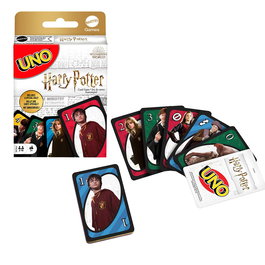 Uno - Jeu de cartes Harry Potter - Version multilingue (Anglais, Français, Allemand, Italien, Portugais, Espagnol) - 2 à 10 joueurs - Dès 7 ans - Réf. Fnc42 Mattel Games