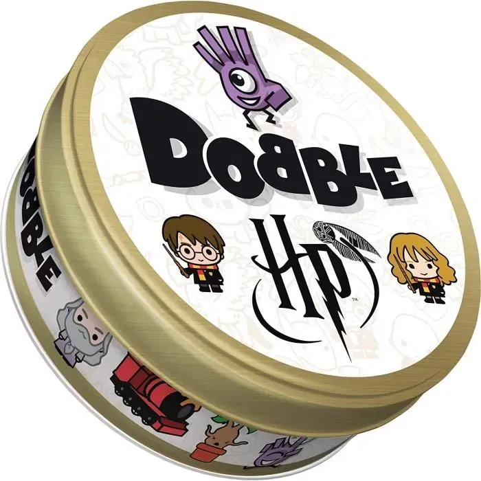 Asmodee Dobble Harry Potter - Jeu de cartes rapide à partir de 6 ans, 2 à 8 joueurs, 55 cartes rondes, version française