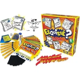 Goliath Esquissé - Jeu de dessin et de devinettes d'ambiance pour 6 joueurs, à partir de 8 ans - Avec cartes, sablier et stylos effaçables