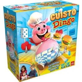 Goliath - Jeu de société Cuisto Dingo - Cochon cuisinier avec ventre gonflable et hamburgers - Pour enfants