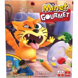 Goliath Minet Gourmet - Jeu de société pour enfants, chat gastronome et pizza, gestion de colère