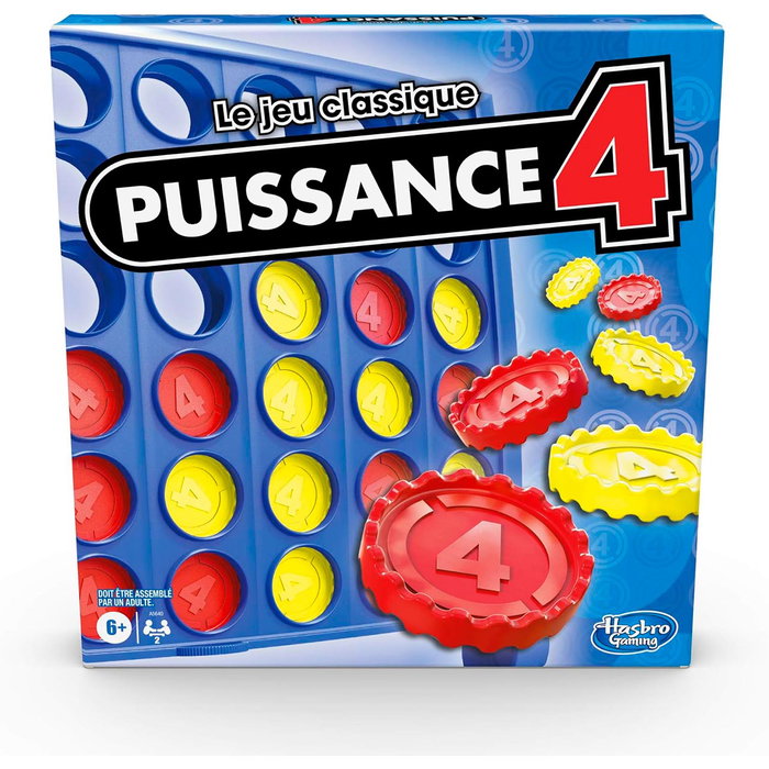 Hasbro Games Jeu 4 en Ligne - Jeu de Stratégie et de Réflexion en Français pour Toute la Famille, à Partir de 6 Ans, Référence A5640 Hasbro Games Jeu 4 en Ligne - Jeu de Stratégie et de Réflexion en Français pour Toute la Famille, à Partir de 6 Ans, Référence A5640