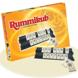 Hasbro Gaming Rummikub Lettres - Jeu de société éducatif de réflexion avec mots, version française, de 7 ans
