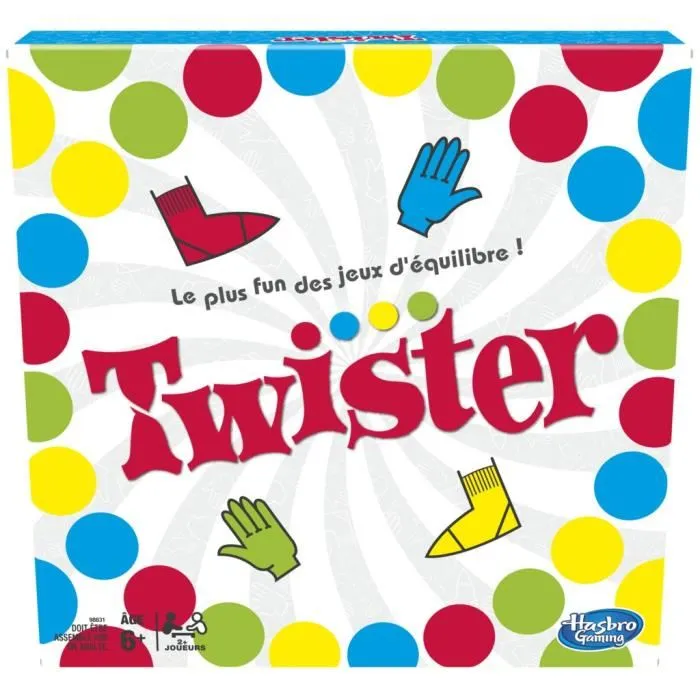 Hasbro Gaming Twister Jeu d'équilibre et de contorsion classique pour enfants à partir de 6 ans