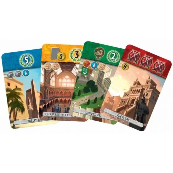 Asmodée - Repos Production - 7 Wonders : Duel - Unbox Now - Jeu de société stratégique - À partir de 10 ans - 2 joueurs - 30 minutes - Français