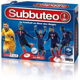 Megableu Jeu Officiel Subbuteo - Équipe de France FFF, Figurines Portant Noms et Numéros, Football de Table, Langue Française