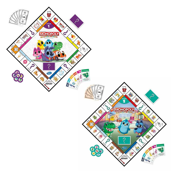 Hasbro Monopoly Découverte - Mon Premier Monopoly en Français - Jeu de Société Éducatif Familial - Version Française - À Partir de 4 Ans - Réf. B7404