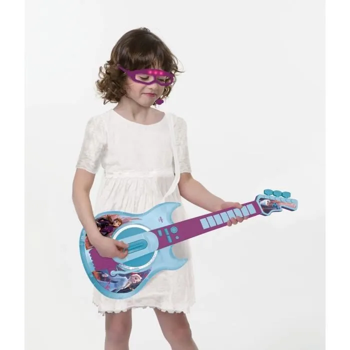 Lexibook - Guitare électronique lumineuse Frozen Reine des Neiges avec lunettes-micro pour enfant - Effets lumineux, 2 modes de jeu, aux-in - Jouet musical Lexibook - Guitare électronique lumineuse Frozen Reine des Neiges avec lunettes-micro pour enfant - Effets lumineux, 2 modes de jeu, aux-in - Jouet musical