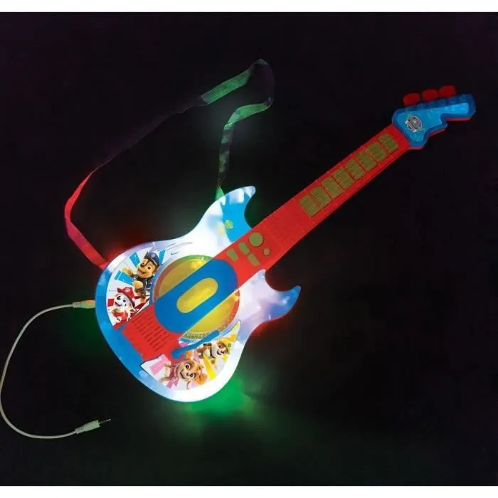 Lexibook - Guitare électronique avec micro et effets lumineux Pat' Patrouille - 2 modes de jeu - Jouet musical pour enfants