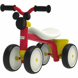 Smoby Porteur Mickey Mouse Rookie en métal - Rouge
