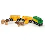 BRIO - Ravensburger - Train des Animaux de la Ferme en bois - Circuit de transport avec animaux et wagons - Jouet en bois et métal pour enfants dès 3 ans