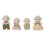 Sylvanian Families - Famille Mouton - Figurines Articulées - 4 Personnages avec Vêtements Amovibles - Jouet d'Imagination pour Enfants dès 3 Ans