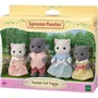Sylvanian Families - Famille Chat Persan - 4 Personnages Articulés et Habillés - Figurines Jouet pour Enfants dès 3 Ans