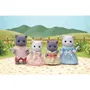Sylvanian Families - Famille Chat Persan - 4 Personnages Articulés et Habillés - Figurines Jouet pour Enfants dès 3 Ans